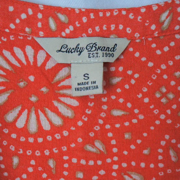 Lucky Brand Printed Button-Up Blouse - Picture 2 of 4
